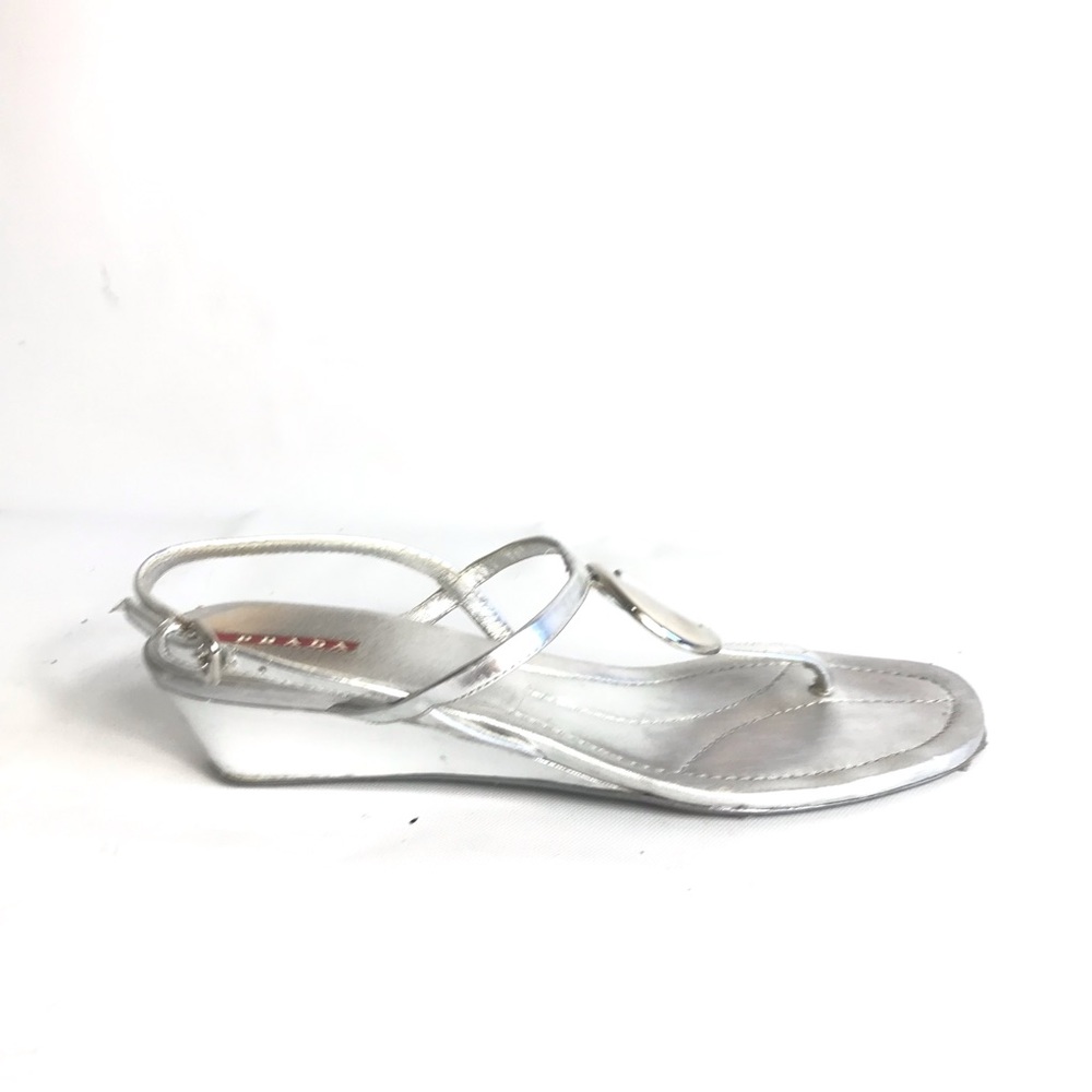 Prada sandals silver size 8.5